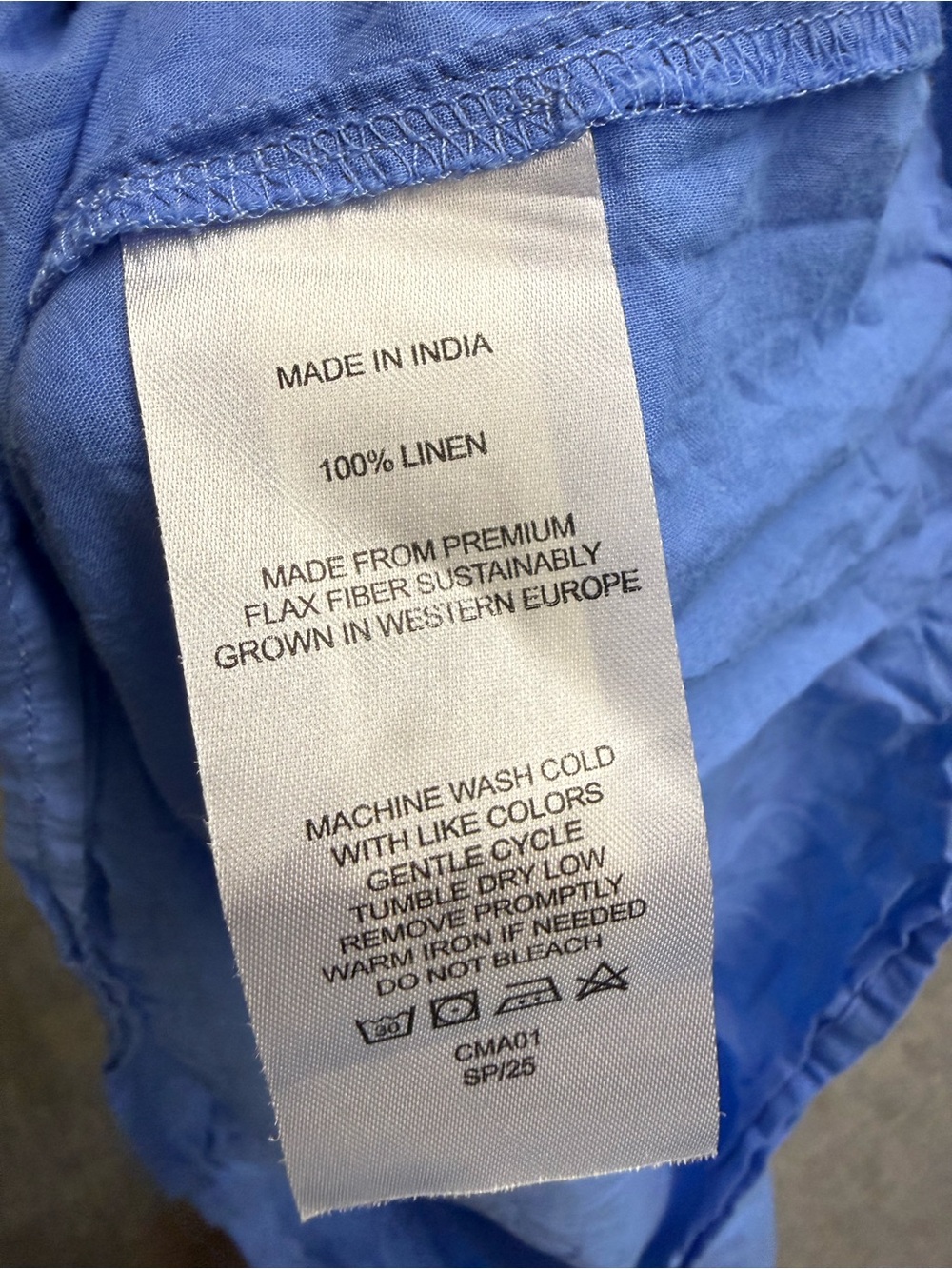 Quince Linen Light Blue Tiered Cotton Maxi Dress - Picture 5 of 7